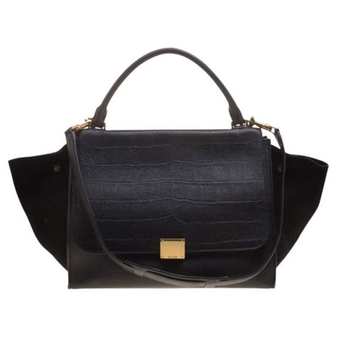 celine trapeze black leather|quiet luxury celine purses.